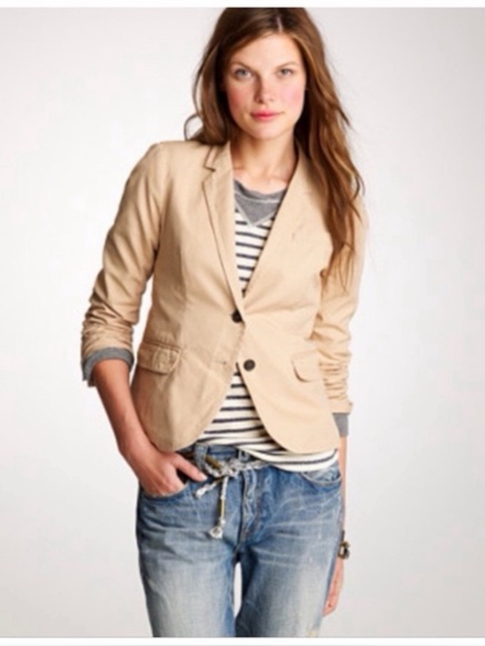 JCrew Cotton Schoolboy Blazer